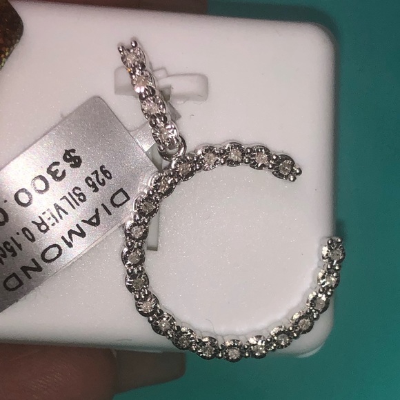 Real Diamond C initial letter pendant charm Not Cz Nit fake Bestseller Huge sale - Picture 3 of 5